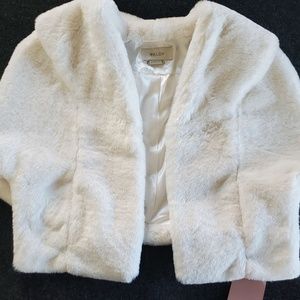 BHLDN Faux Fur Ayala Shrug - Size Small